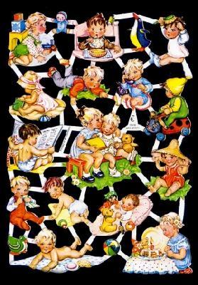 Ernst Freihoff Papierwarenvertriebsges Glanzbilder - Kinder im Urlaub