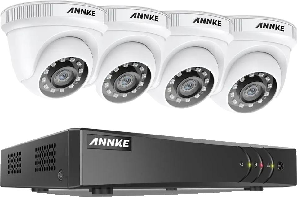 Bezpečnostný kamerový systém, rozlíšenie 5 MP HD, možnosť nočného videnia, biela farba, žiadny