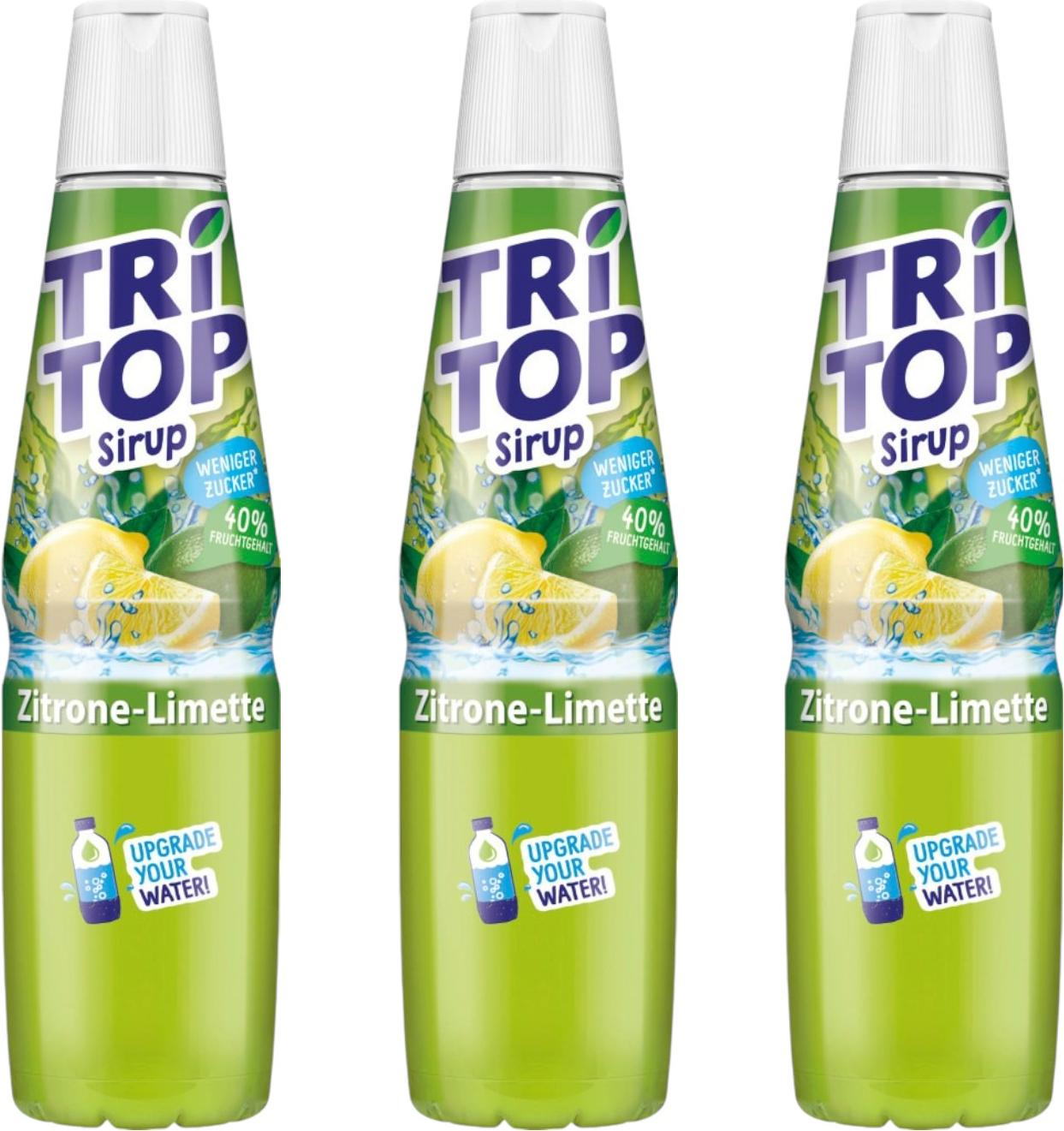 TRi TOP Sirup Zitrone-Limette 600 ml (3er Pack)