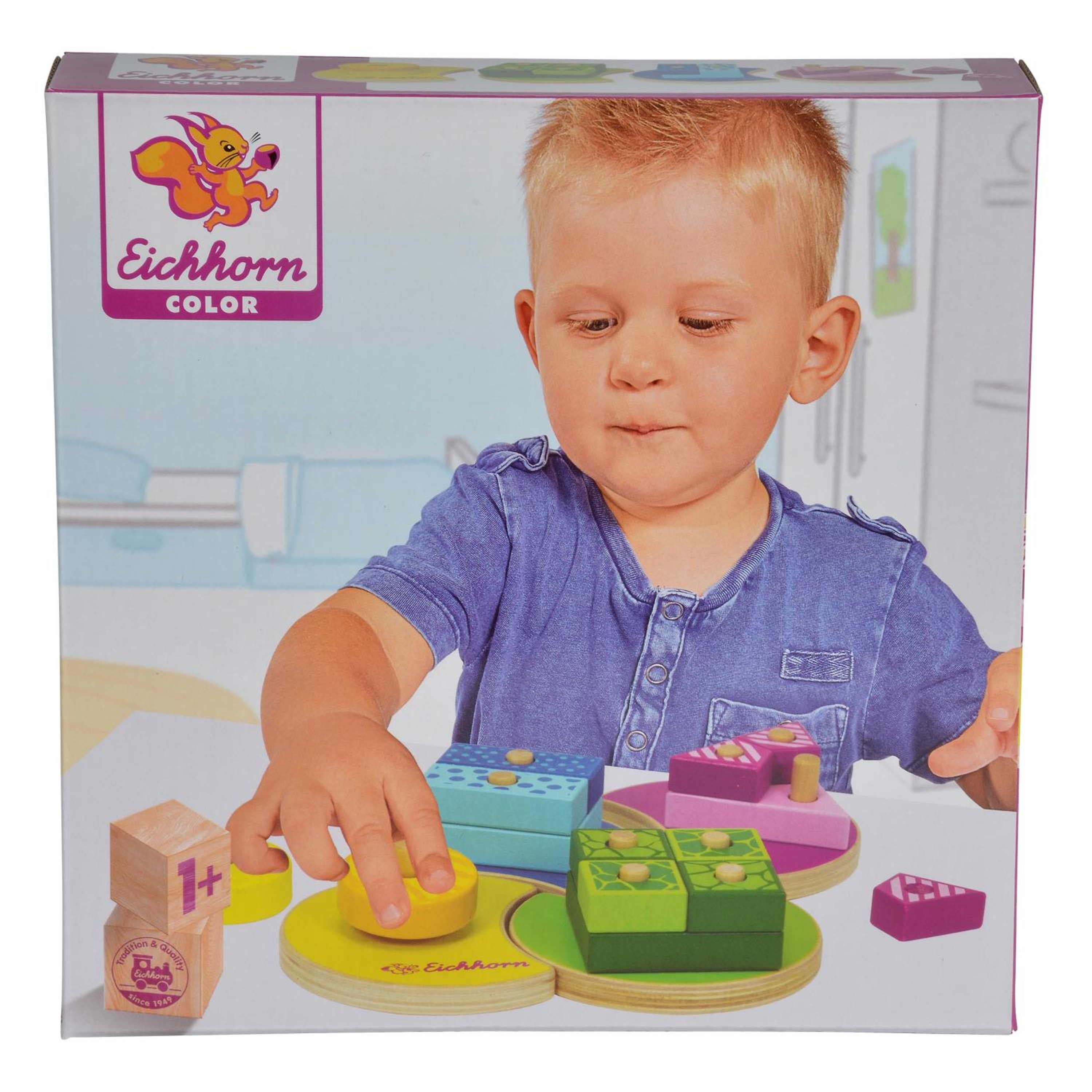 Eichhorn Color Steckspiel Kinder Spielzeug Holzspielzeug 100002234