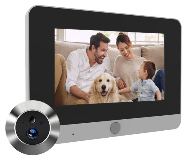 Secutek Digitaler Türspion mit Aufzeichnung RH-PD20 mit 5"-Display, WiFi und Bewegungserkennung - Tuya