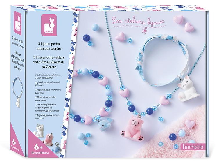 Janod Schmuck Bastelset - 3 Tier Schmuckstücke für Kinder basteln 9184