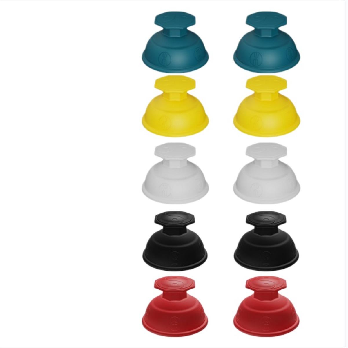 INF 10er-Set Schröpfköpfe 6.8x6.8x2cm Silikon und PP für Muskelpflege 419977