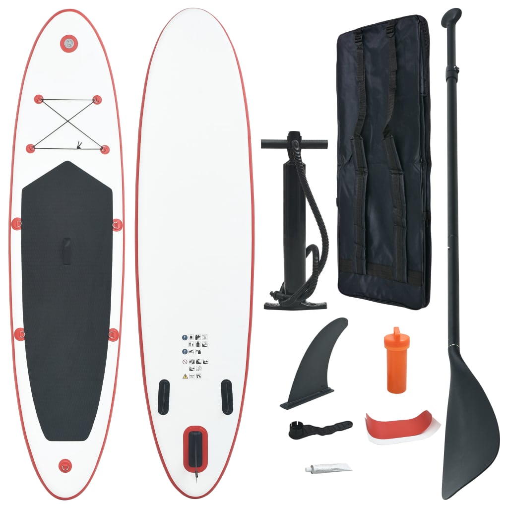 Prolenta Premium Stand Up Paddleboard Set nafukovací červený a biely