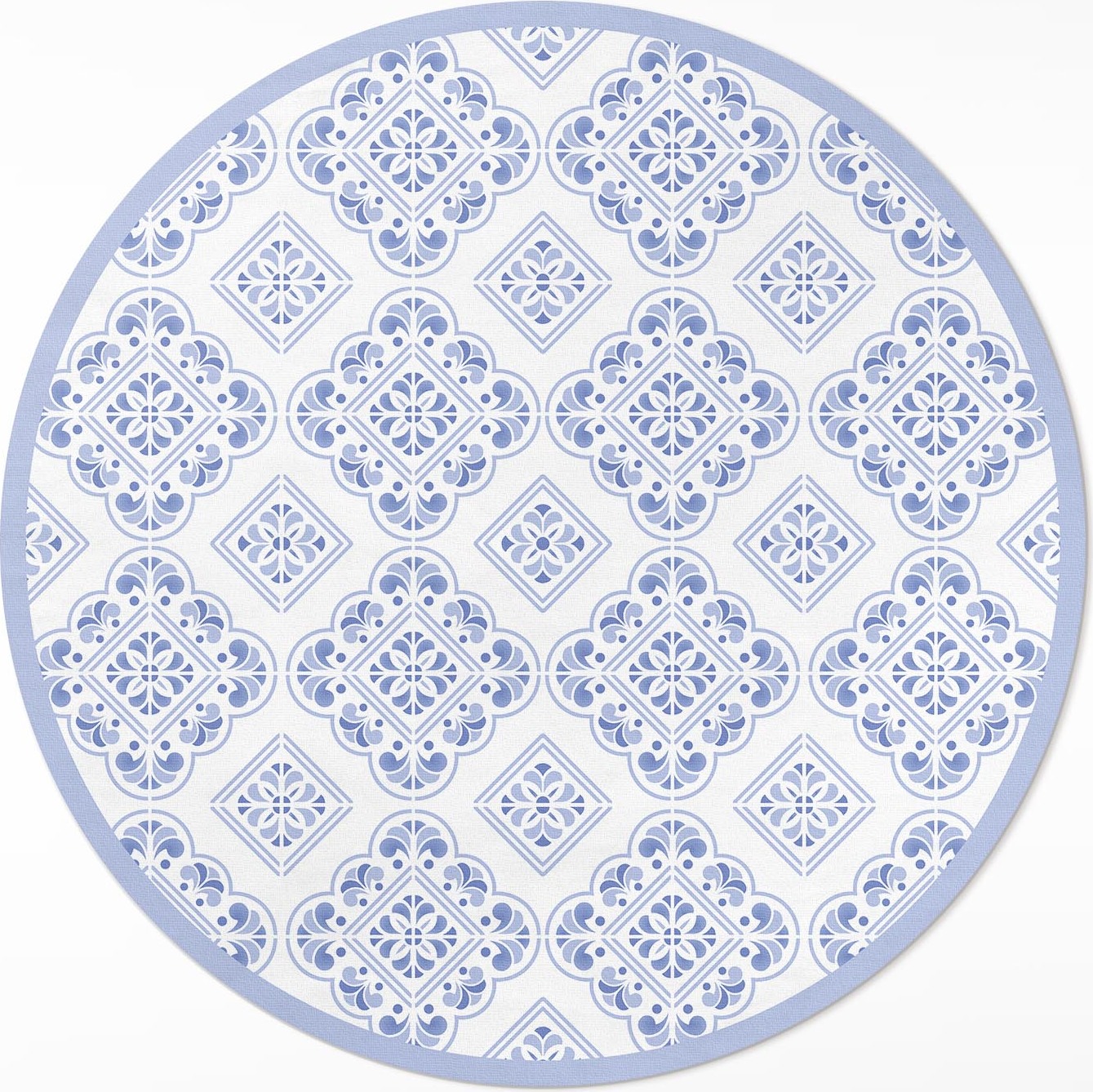 Wallfluent Mediterrane dekorative Mosaikfliesen– Vinyl Küchenteppich – fi 80cm – Rutschfest, pflegeleicht & langlebig 010260360870000033416