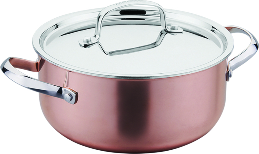 PADU Divani Kupfer Topf mit Deckel 24 x 12 cm 58220