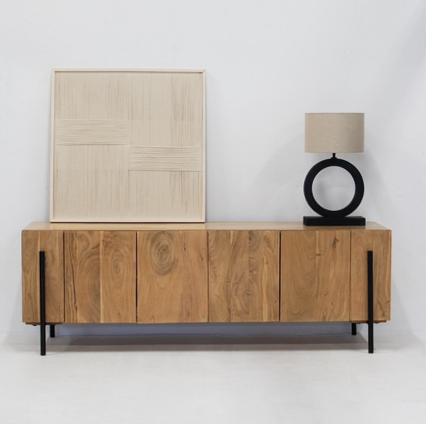 TV-Möbel Natur - Akazienholz - 180m - TV-Möbel Marie - Giga Meubel