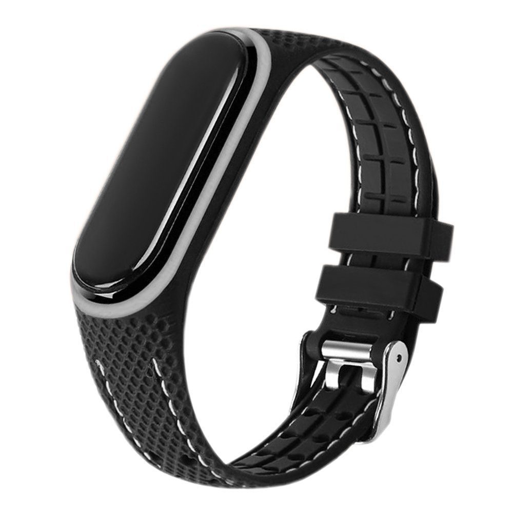 Elastomerový remienok na zápästie LIFESTYLE vhodný pre XIAOMI Mi Band 7 čierny (03)