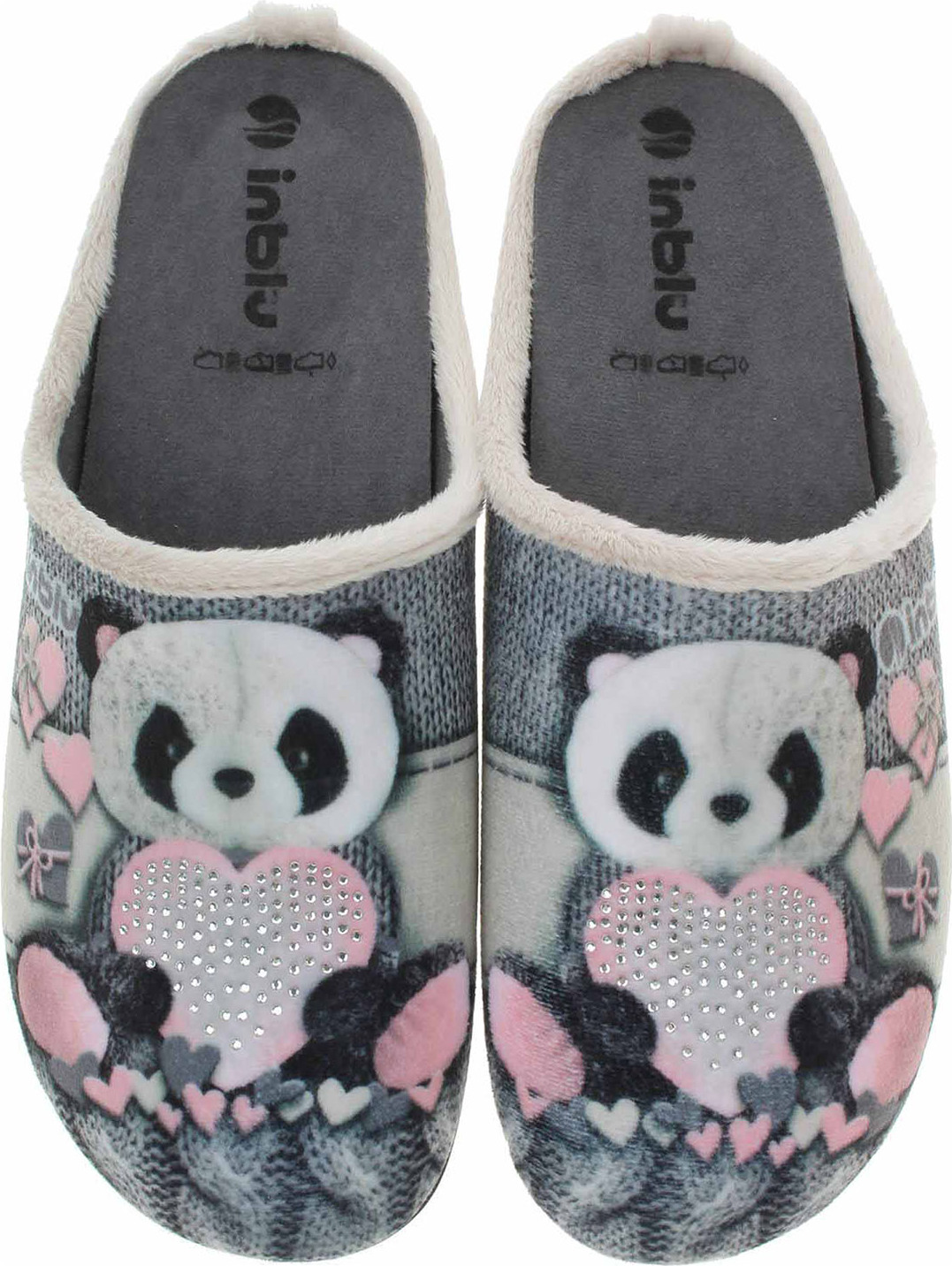 Damen Hausschuhe Inblu 155D209 grau 39