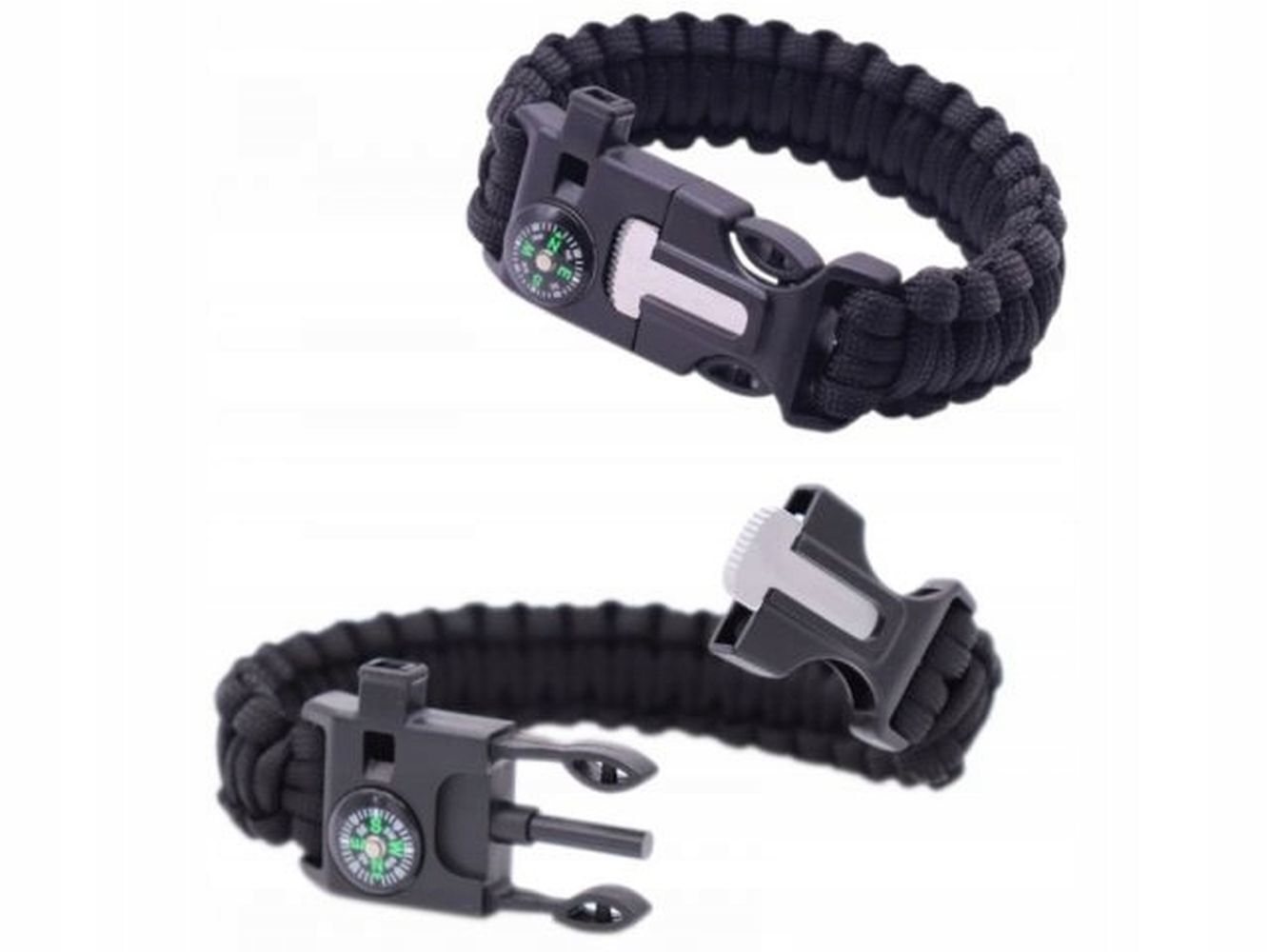ER4 Survival Armband 5In1 Paracord Tirn Kompass