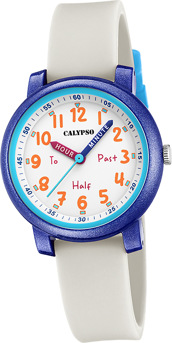 Detské hodinky Calypso plastové silikónové biele Náramkové hodinky Calypso Junior D2UK5827/1