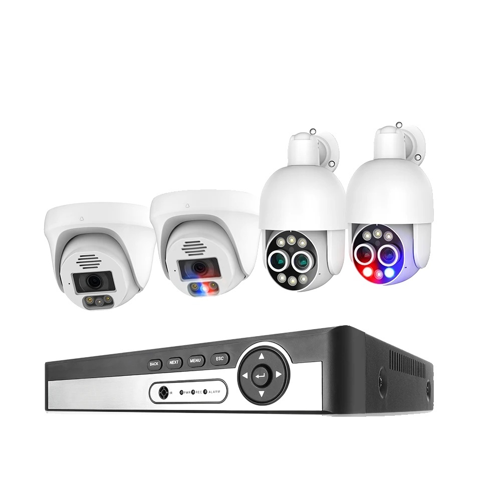 8-kanálový bezpečnostný kamerový systém NVR, rozlíšenie 8 MP Ultra HD, inteligentná detekcia AI, 8CH NVR 4 CAM 8MP, žiadny
