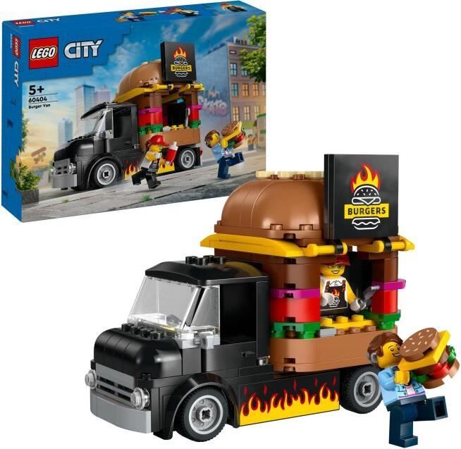 LEGO City Burger Food-Truck, hračka – nákladné auto, 194 dielov, stavebnice, 5+ rokov