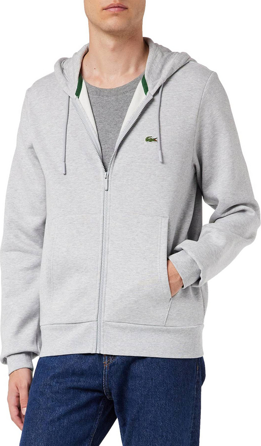 Jacket Lacoste Zip Hoodie Grau Lacoste Jacke Sweatshirt Mit