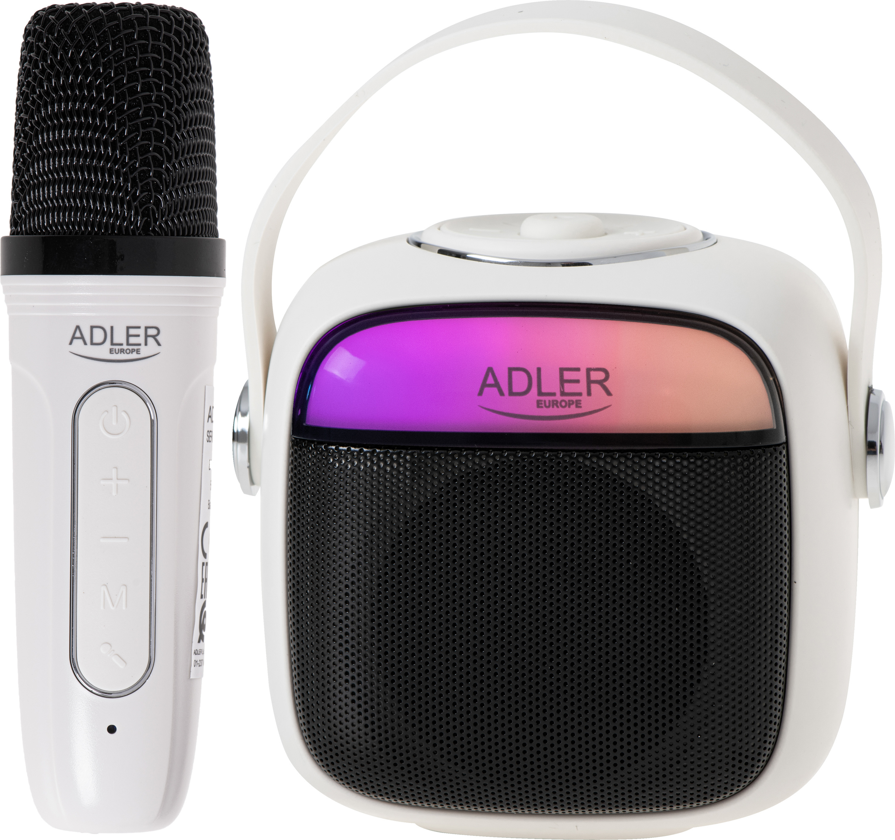 Adler Karaoke Speaker With Microphone | AD 1199W | Bluetooth | White | Portable | Wireless connection