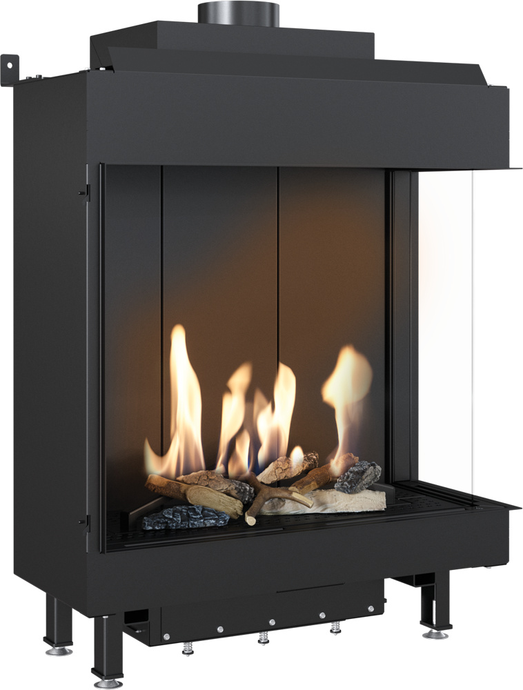 Plynový krb LEO 76 / 62 pravý propán-bután fi 100/150 5,6 kW