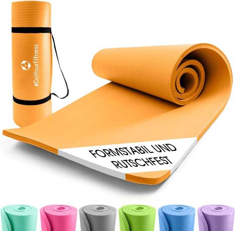 DS Produkte #DoYourFitness Yogamatte Jivan - 183 x 61 x 0,8 cm - Orange WF-30025-003
