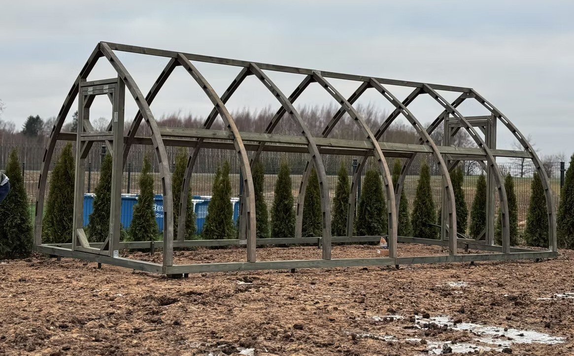 Garten Dream Holz Gewächshaus 3.5x4M mit 10mm polycarbonat und Holz fundament wood_3,5x4m_10mm