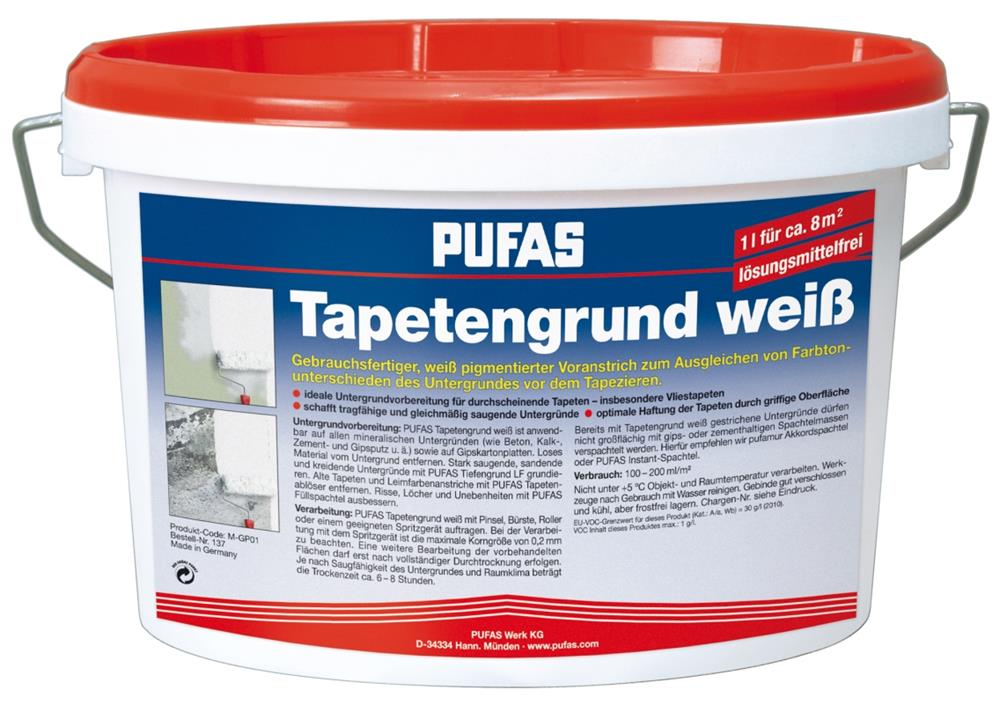 PUFAS Tapetengrund weiß Voranstrich2,5 Liter 12911000