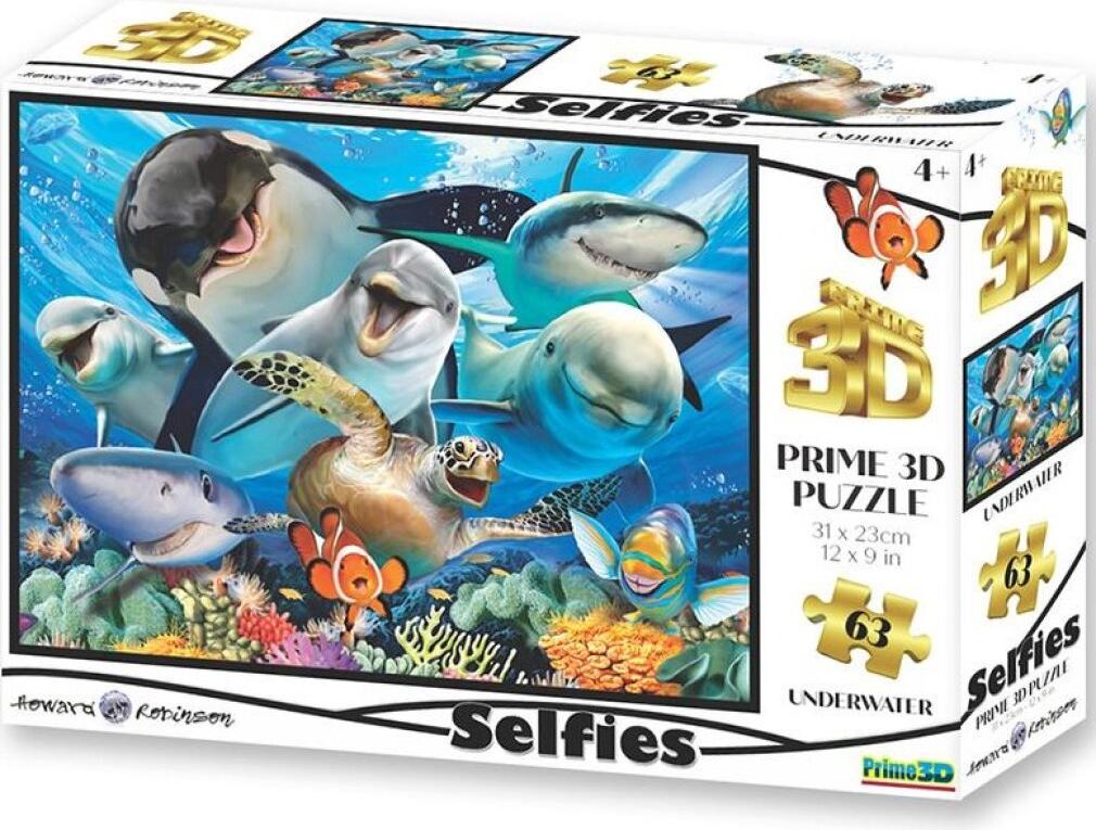 PRIME 3D Puzzle Unterwasser Selfie 3D 63 Teile