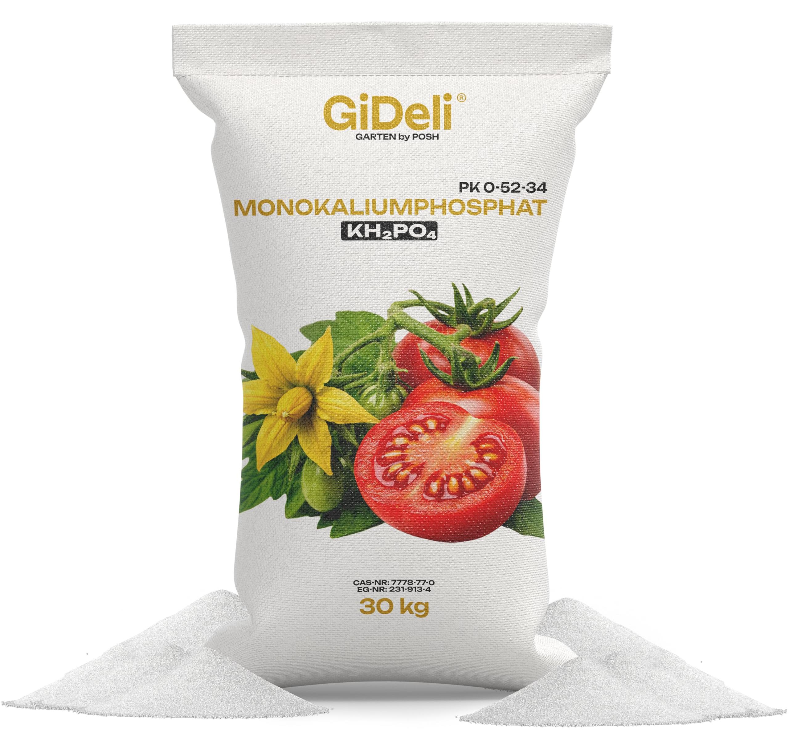 Posh Monokaliumphosphat 30kg MKP Phosphor Kalium P-K Dünger Blühbooster Blüte GiDeli