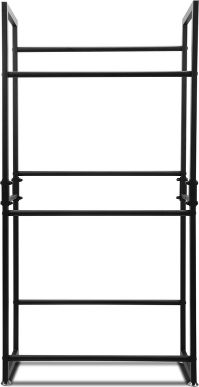 Clanmacy 4x Getränkekistenregal Regal für Getränkekisten Bierkistenregal Getränkekisten aus Metall 105x32x85cm RL-HG9710-4-GDe