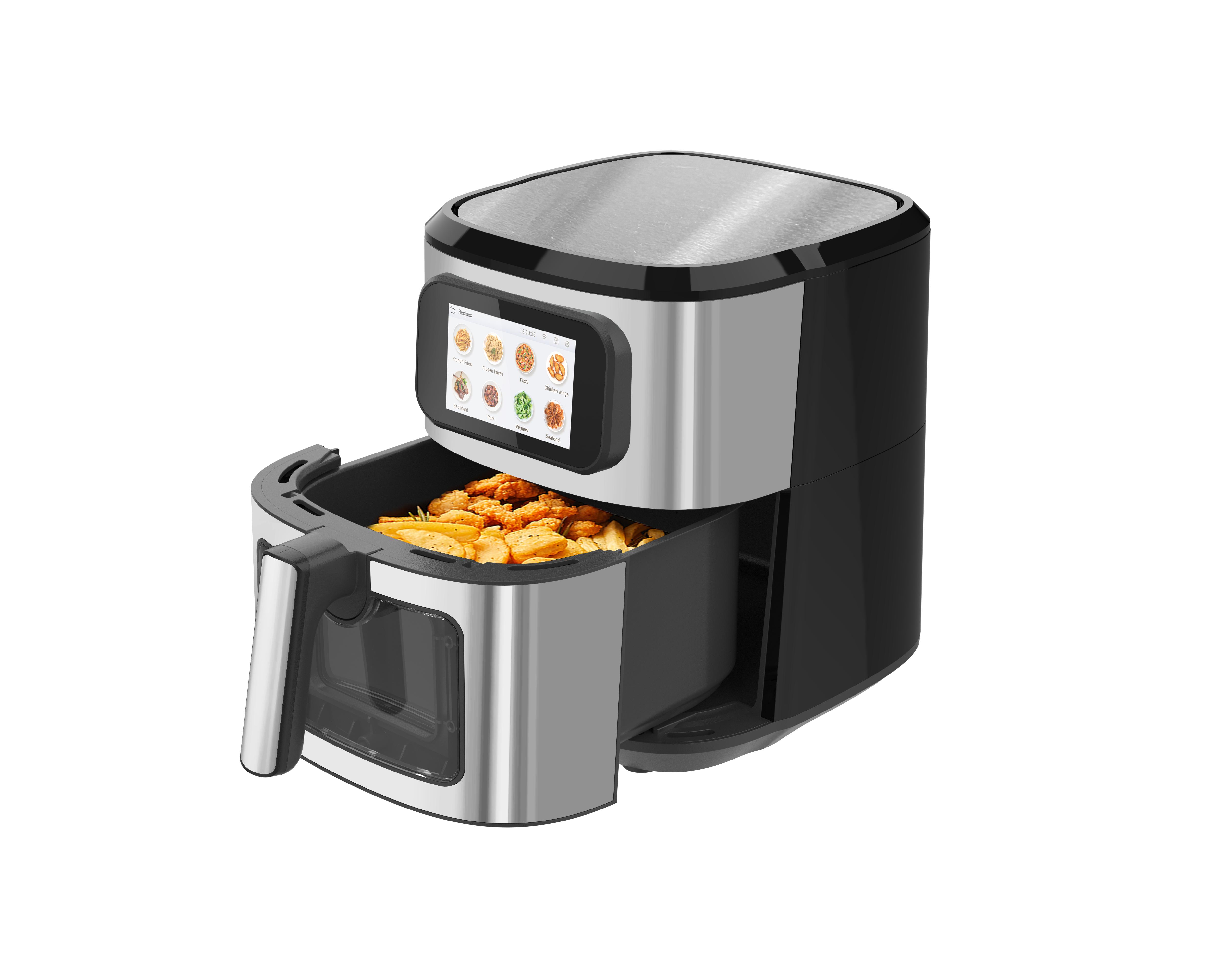 ChefRobot Smart Airfryer 6,5 l mit App und TFT Touch Display, 10 Automatikprogrammen