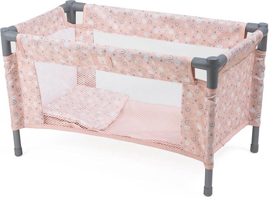 Eurekakids Reisebett Mit Regenbogenmuster Zum Zusammenklappen Rosa Rosa One Size EK69182505