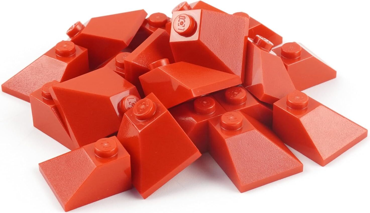 LEGO® 2x2 strešné kocky rohová tehlička vonkajší roh červená - 3045 NOVINKA! Diely 25x
