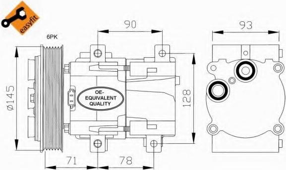 NRF 32084 FS10-170 Klimaanlage Klimakompressor PAG 46