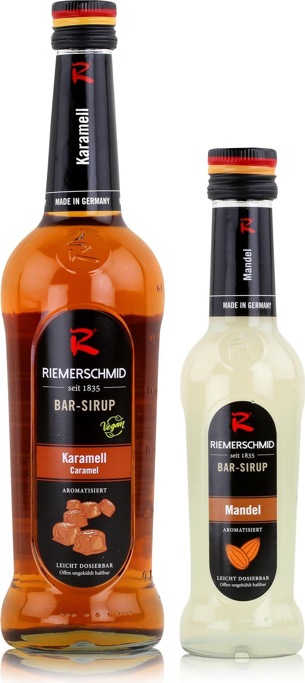 Riemerschmid Bar-Sirup Karamell 0,7L & Bar Sirup Mandel 0,25L