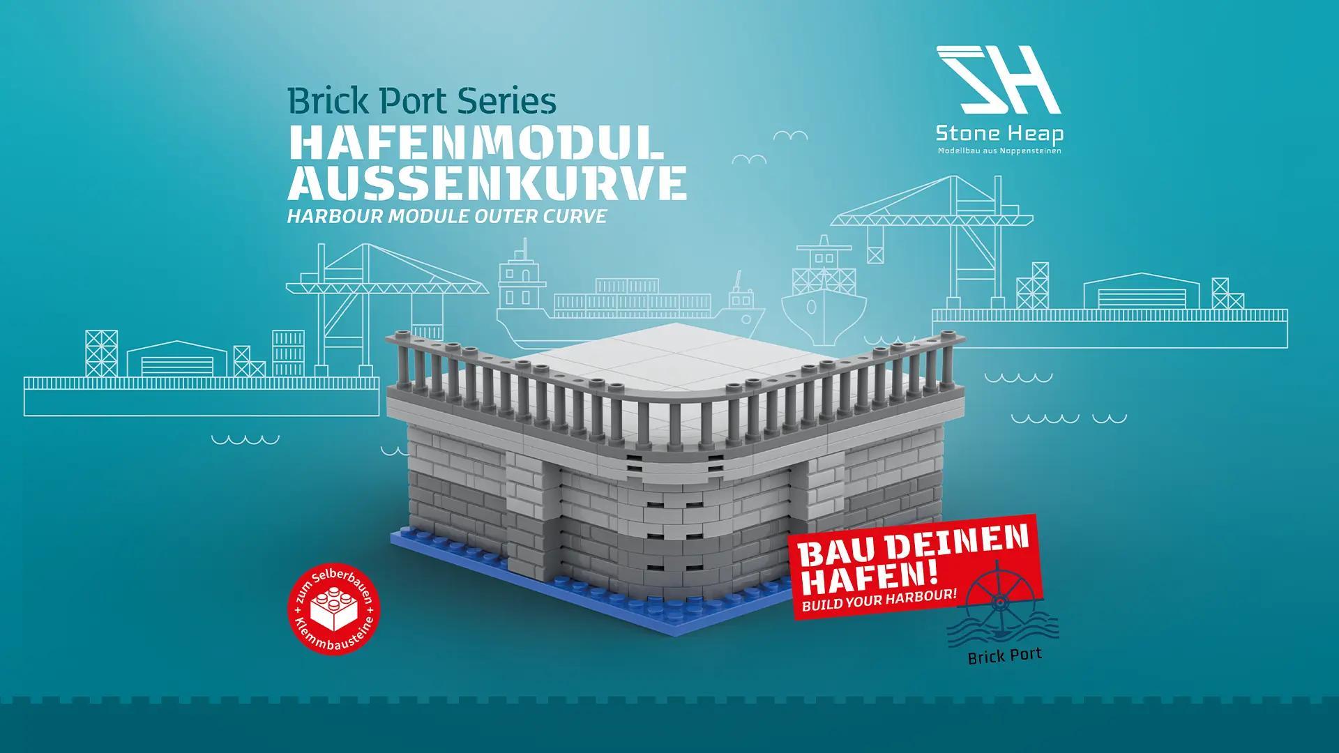 Stone Heap Hafenmodul Aussenkurve Hafen Modular Building Klemmbausteine
