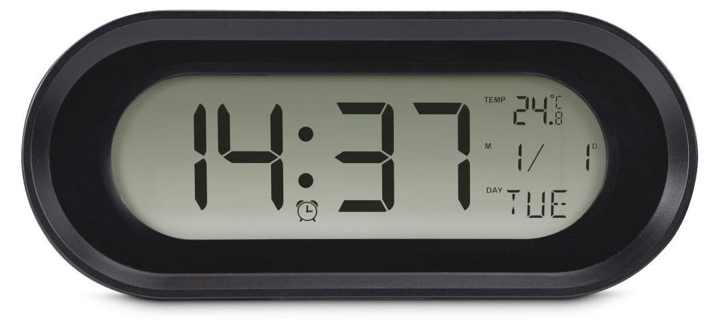 HAMA Digitalwecker "Samos", LCD, Schwarz 222204
