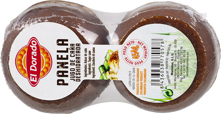 DOÑA PANELA EL DORADO Rohrzuckerblock aus Kolumbien - Panela Fraccionada 4x113,5g