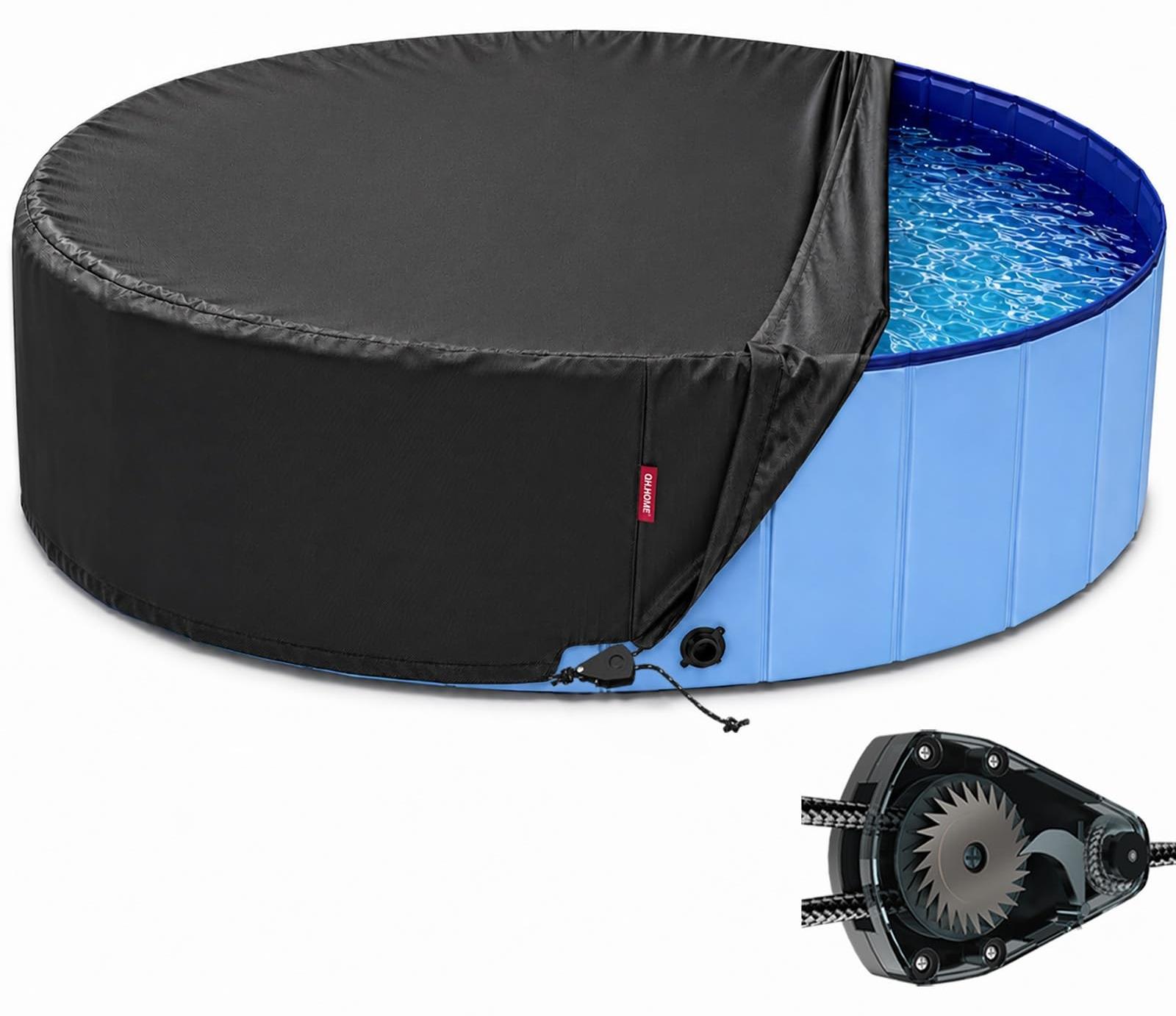 Merkloos Upgrade Runde Abdeckung für Kiddie Pool mit Winddichtem Design