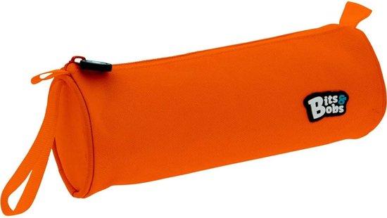 Famanu Etui rund orange 23 x 8 cm - Große Kapazität für Schulmaterialien SHSHOP