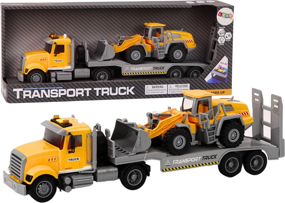 Lean Toys Lora Bagger Lkw Lichter Klänge Klänge Drive Gelb