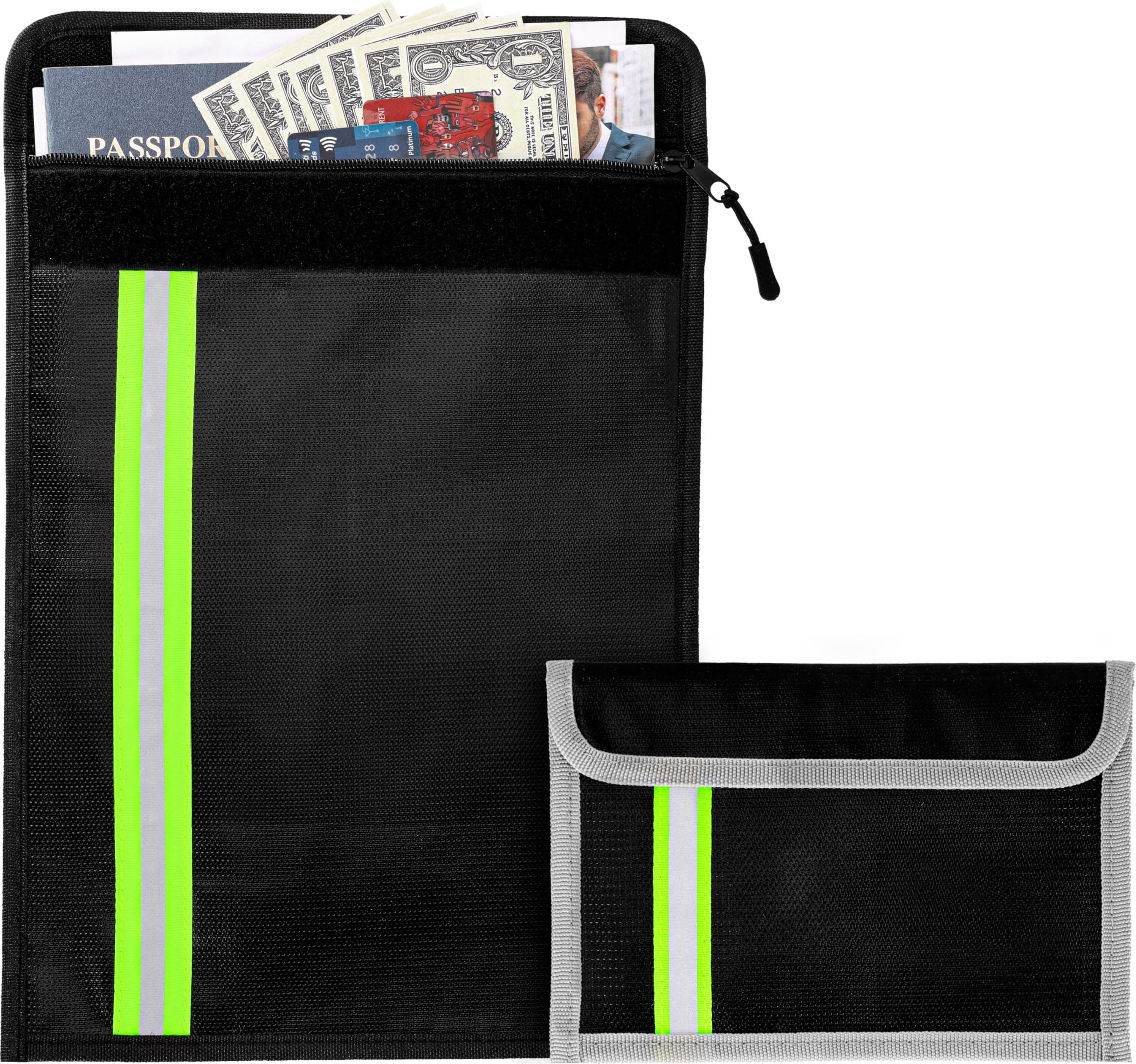 Belle Vous Dokumentenhalter 2er Pack - Feuerfeste Dokumententasche A5 & A4 - Feuerfeste Dokumentenbox für Wertsachen - Feuerfeste Tasche - BVOUS-2PD