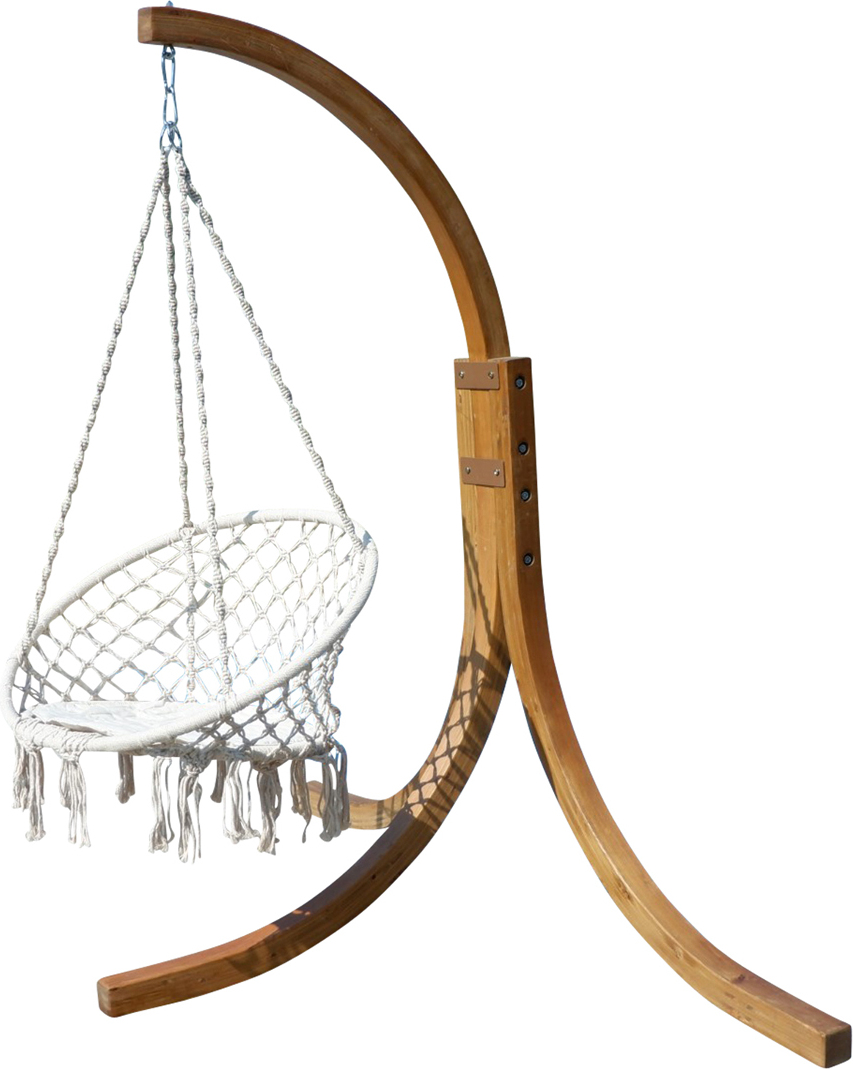 ALEOS DESIGN Hängesessel NAV-CRUZ mit Gestell aus Holz Lärche komplett mit Hängesessel von AS-S