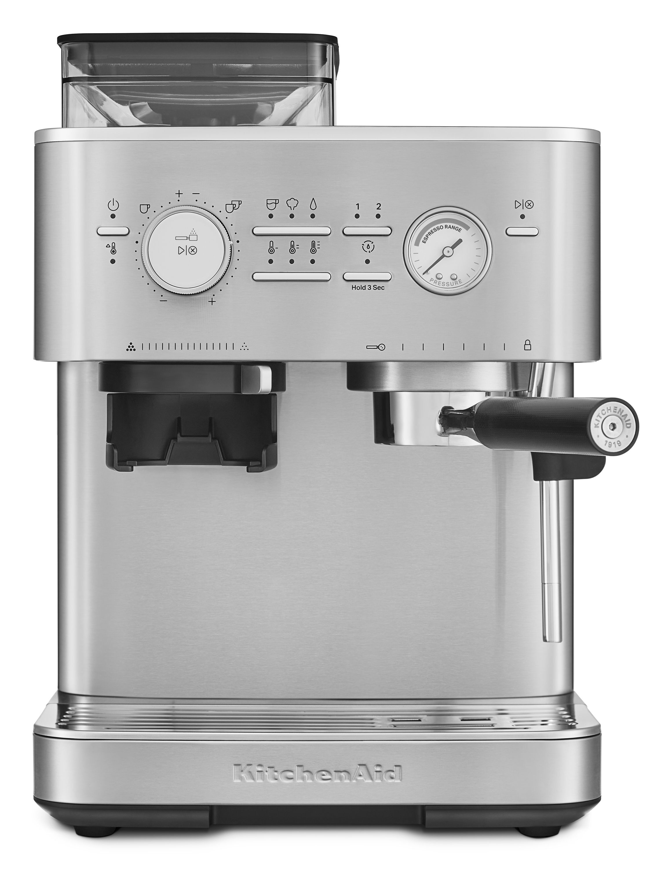 KitchenAid Espresso Maker Integrovaný mlynček na kávu z nehrdzavejúcej ocele 5KES6551ESX