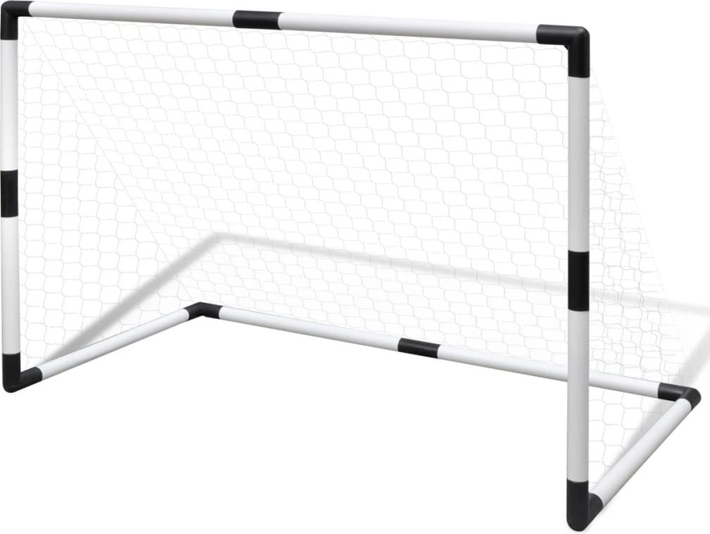 But De Football Pour Enfants Avec Filet – 180x120 Cm, Polypropylène, Blanc, Neuf
