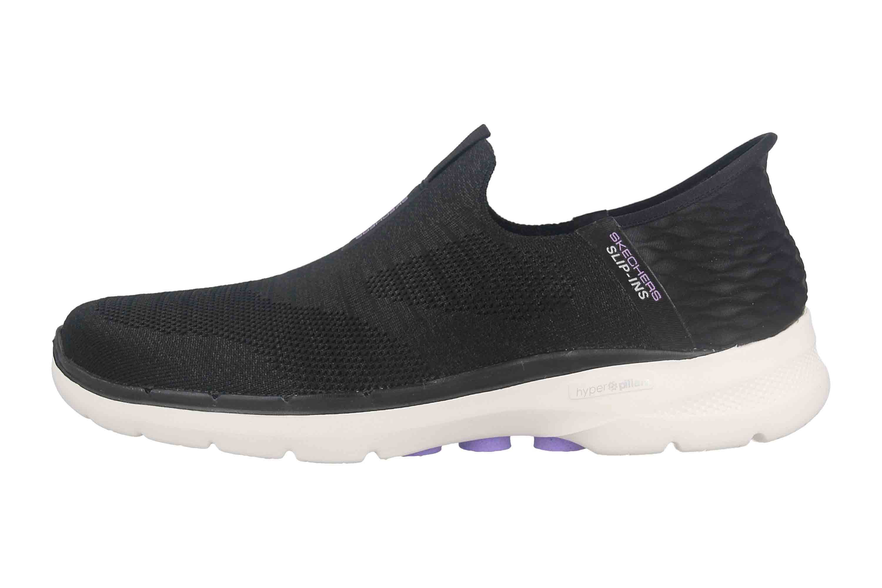 Skechers GO WALK 6 FABULOUS VIEW tenisky v plusových veľkostiach black 124569 BKLV veľké dámske topánky