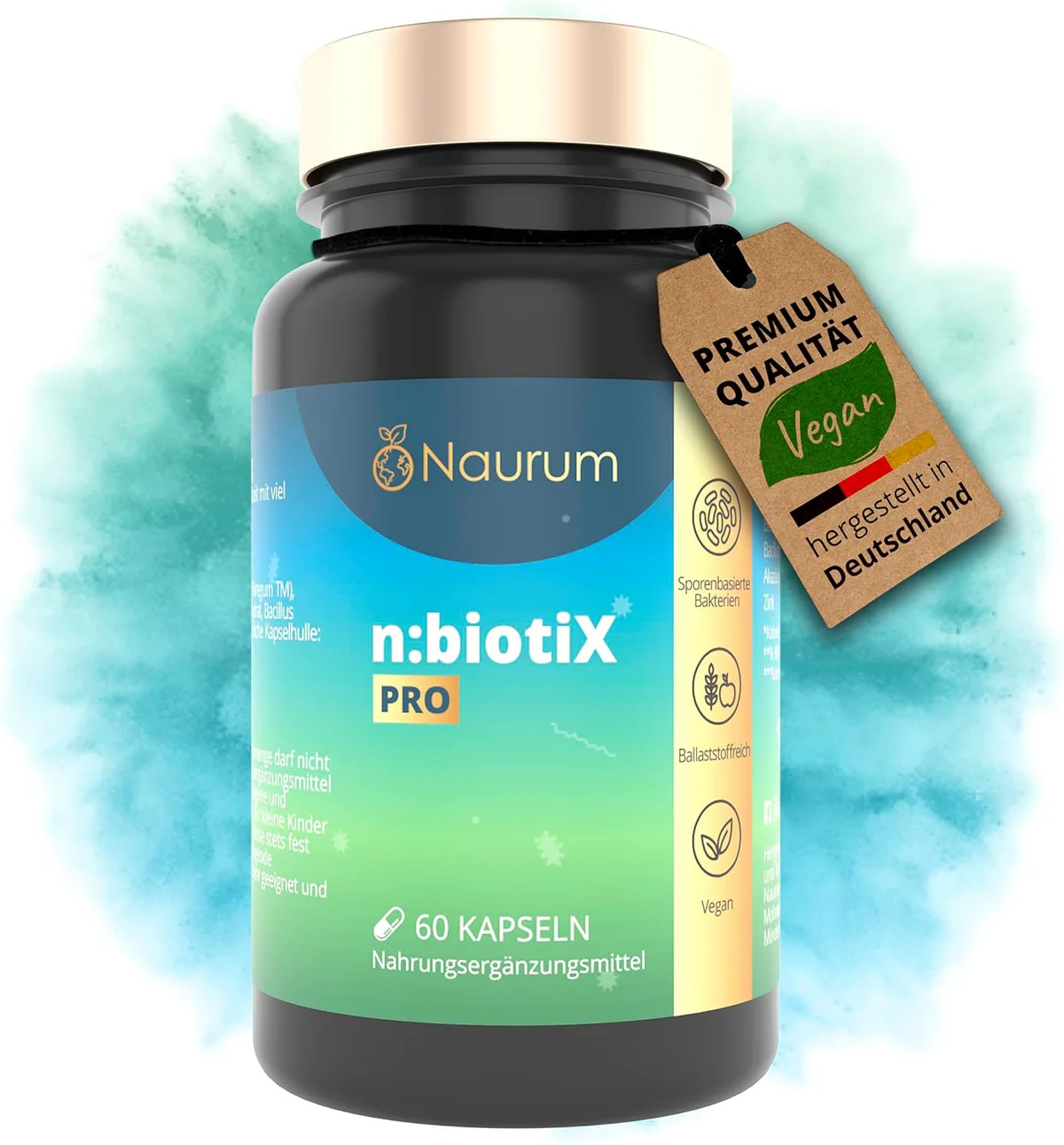 Naurum n:biotiX Pro - Sporenbasierte Bakterienkulturen mit Ballaststoffen und Zink