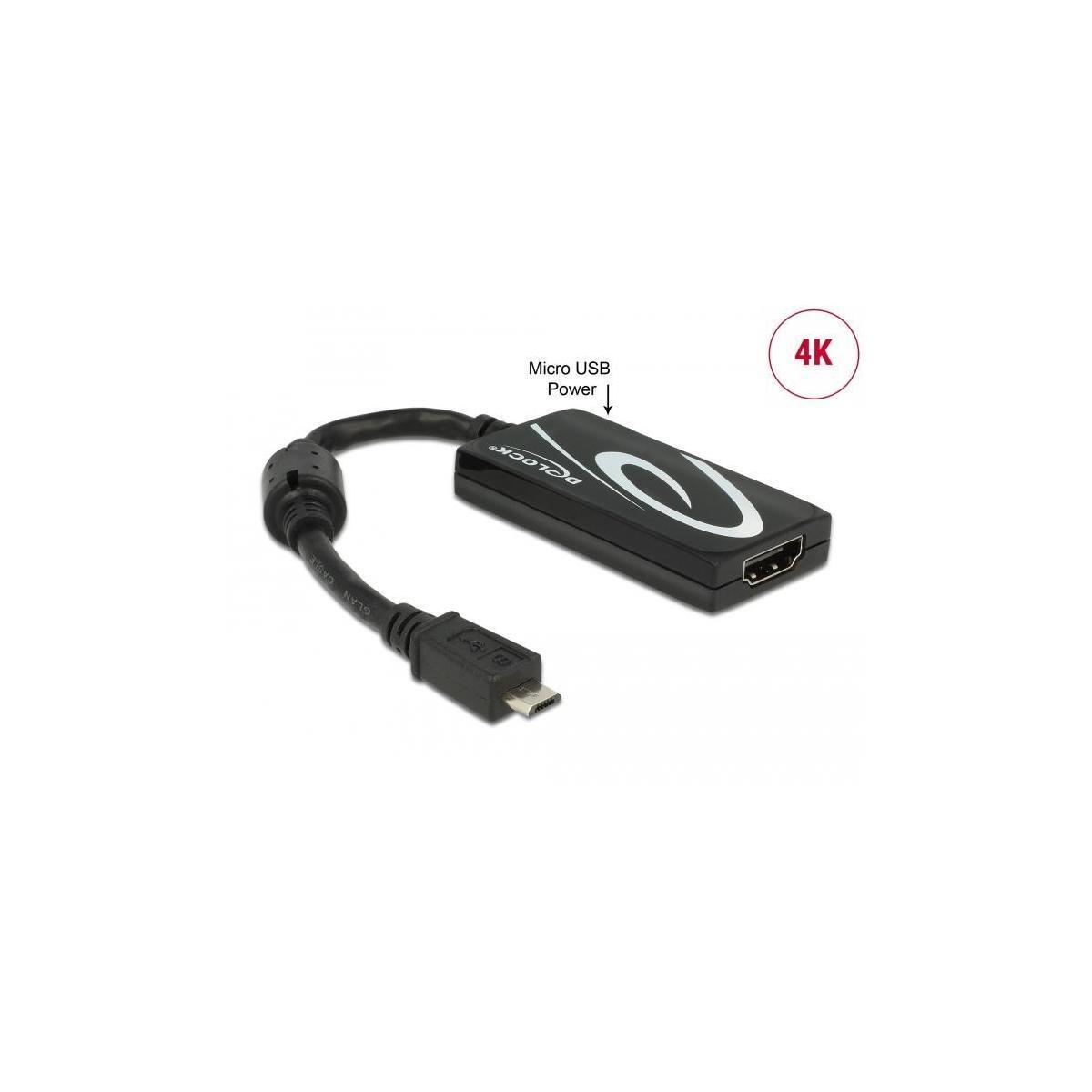 Delock MHL 3.0 Adapter > High Speed HDMI mit 4K Ultra-HD Auflsung und RCP Premi 65643