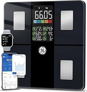Akhan GE Körperfettwaage Digital mit Großem Display, Smart Waage mit Körperfett und Muskelmasse mit APP 14 Körpermaße BMI Bluetooth Personenwaage bis 180 kg / 400 lb 174872727