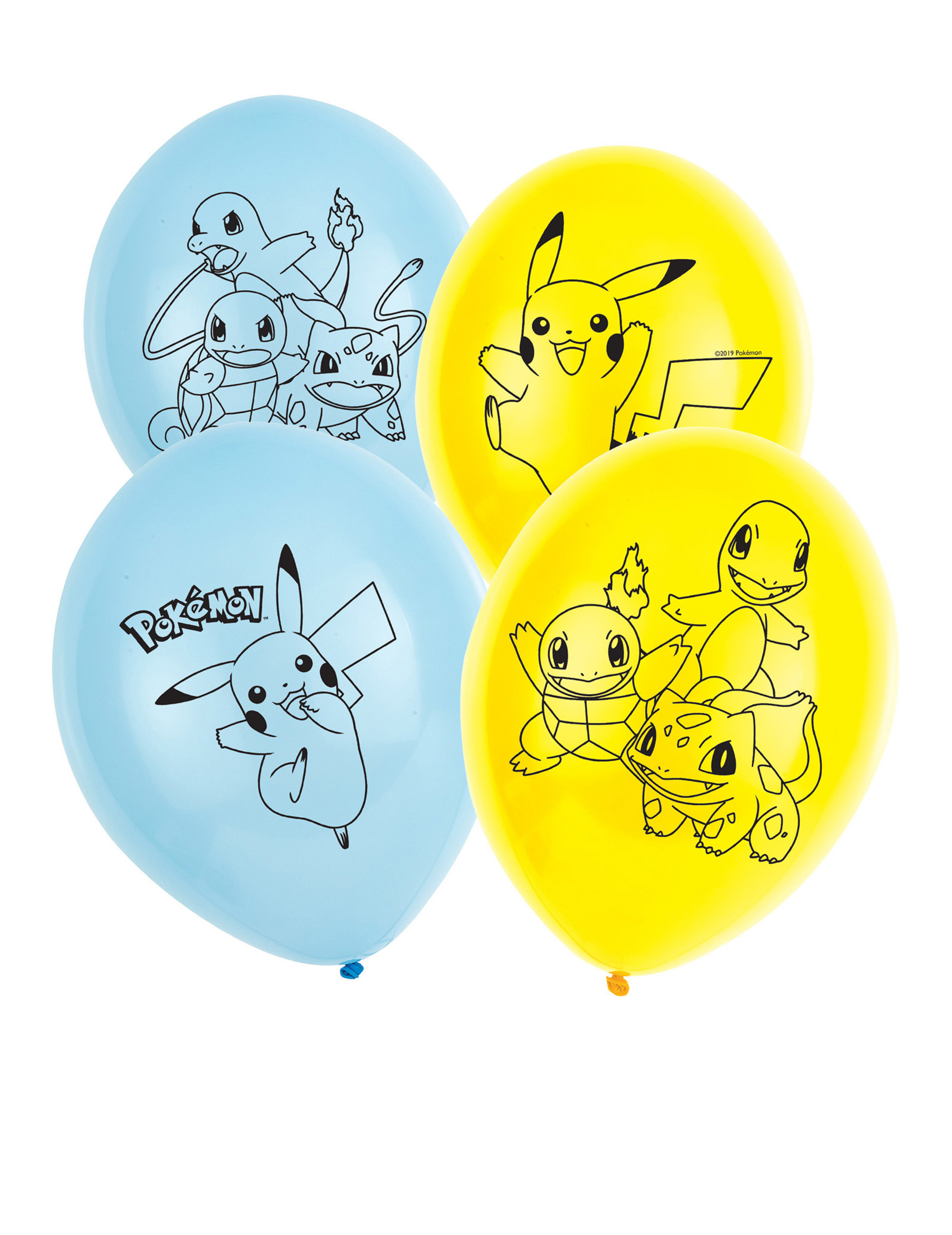 AMSCAN 6 Lat.-Ballons Pokémon 28Cm/11 0 0 0