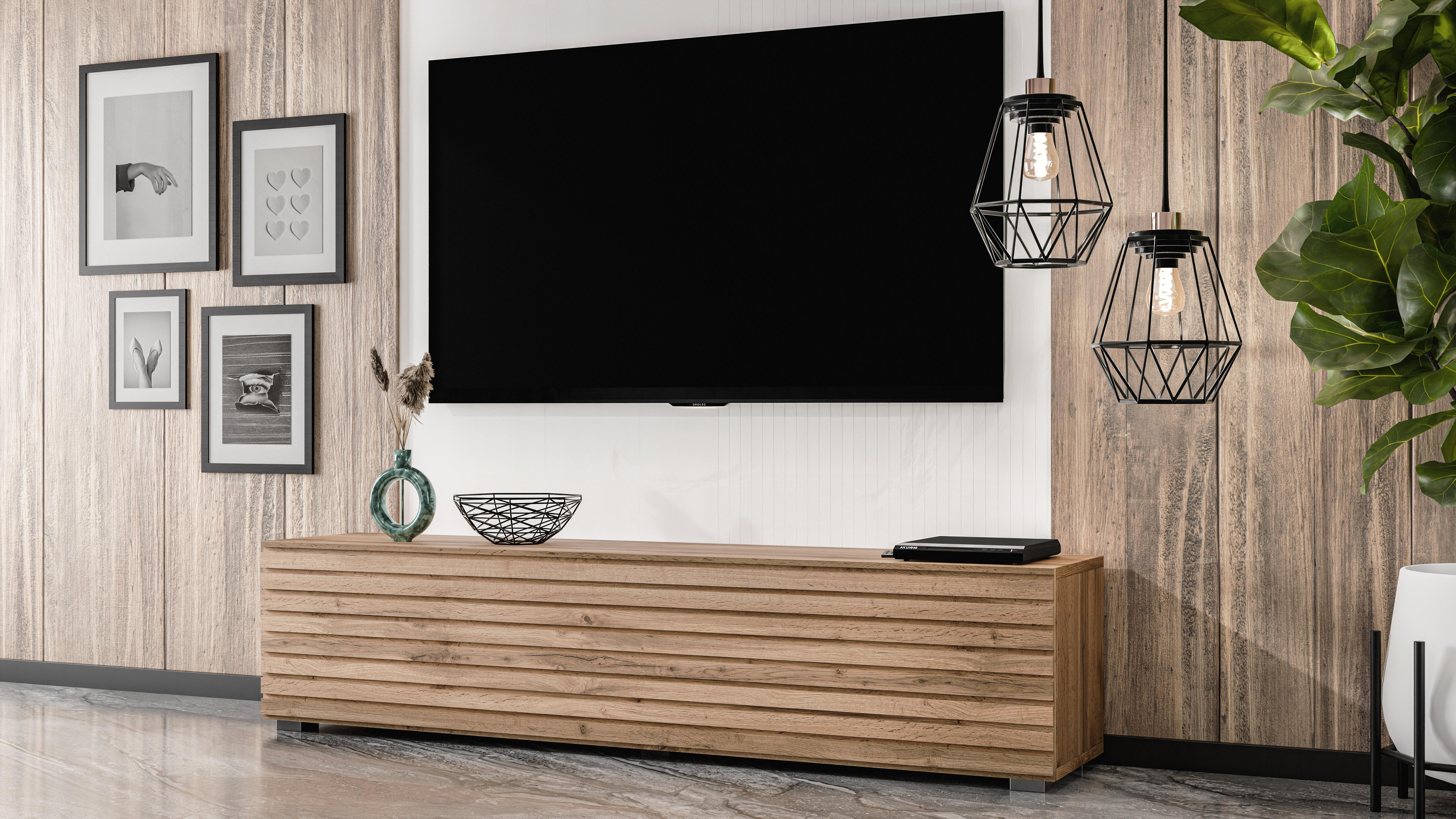 AX LIVING Zivolli Lowboard 160 cm Wotan Lamellenfront N1002