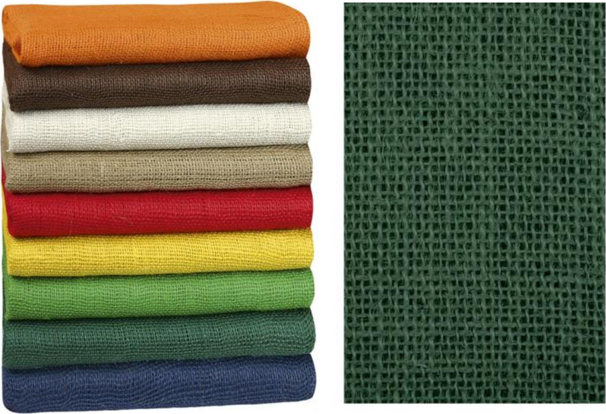 Bellatex Dekoratives Jutesegel - 1,3 m x 3 m - Grün 2415/662