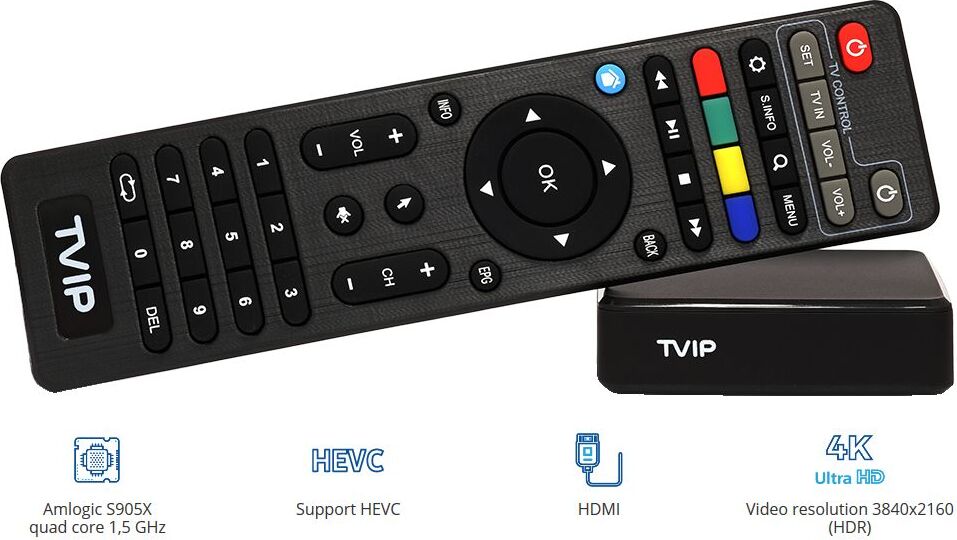 TVIP S-Box v.610 UHD 4K IPTV Receiver H.265/HEVC