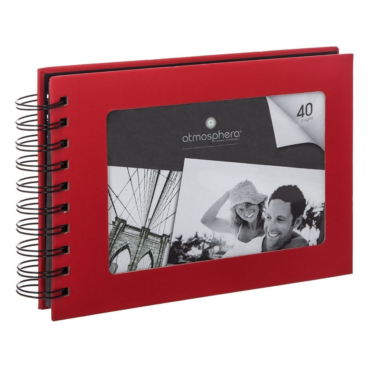 Album auf einer Spirale, 80 Fotos, Farbe rot - Atmosphera